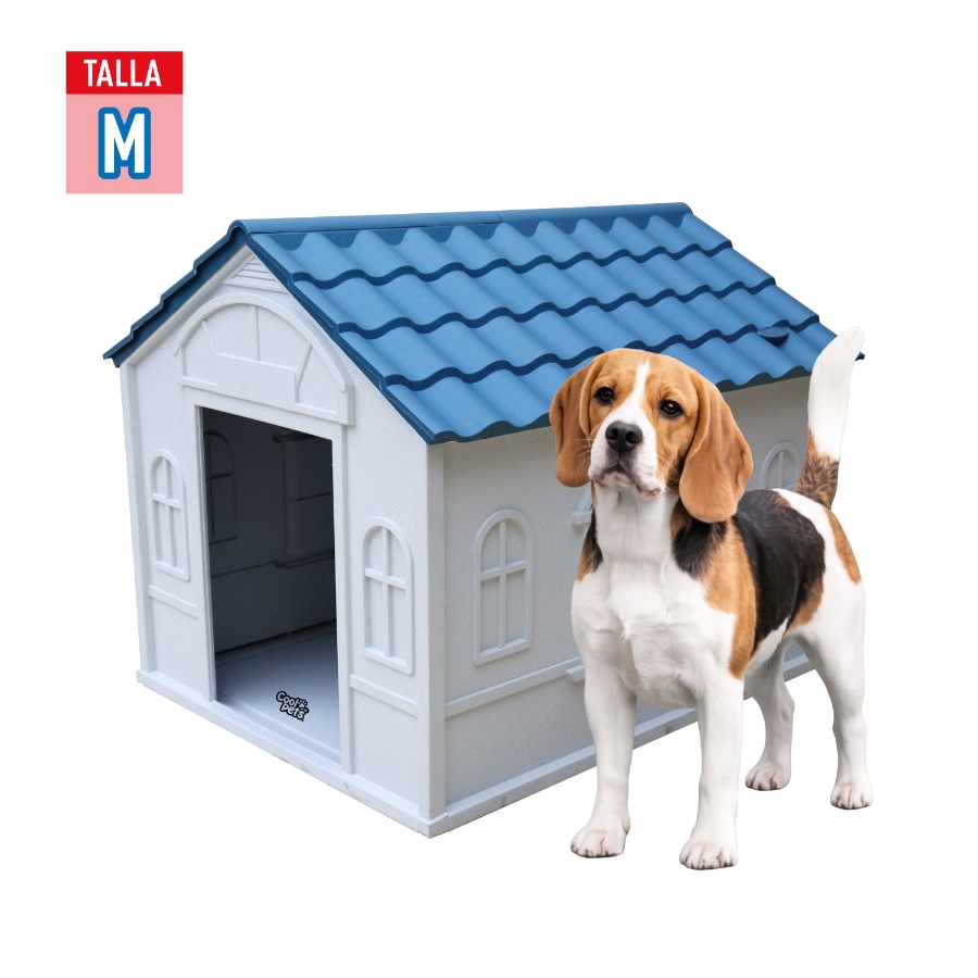 Casa Coolpets Techo Azul Tama&ntilde;o M, , large image number null