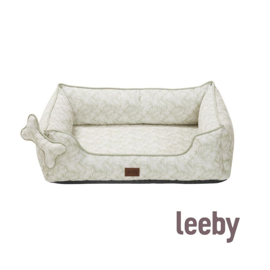 Leeby Cama con estampado bot&aacute;nico para perros, , large image number null