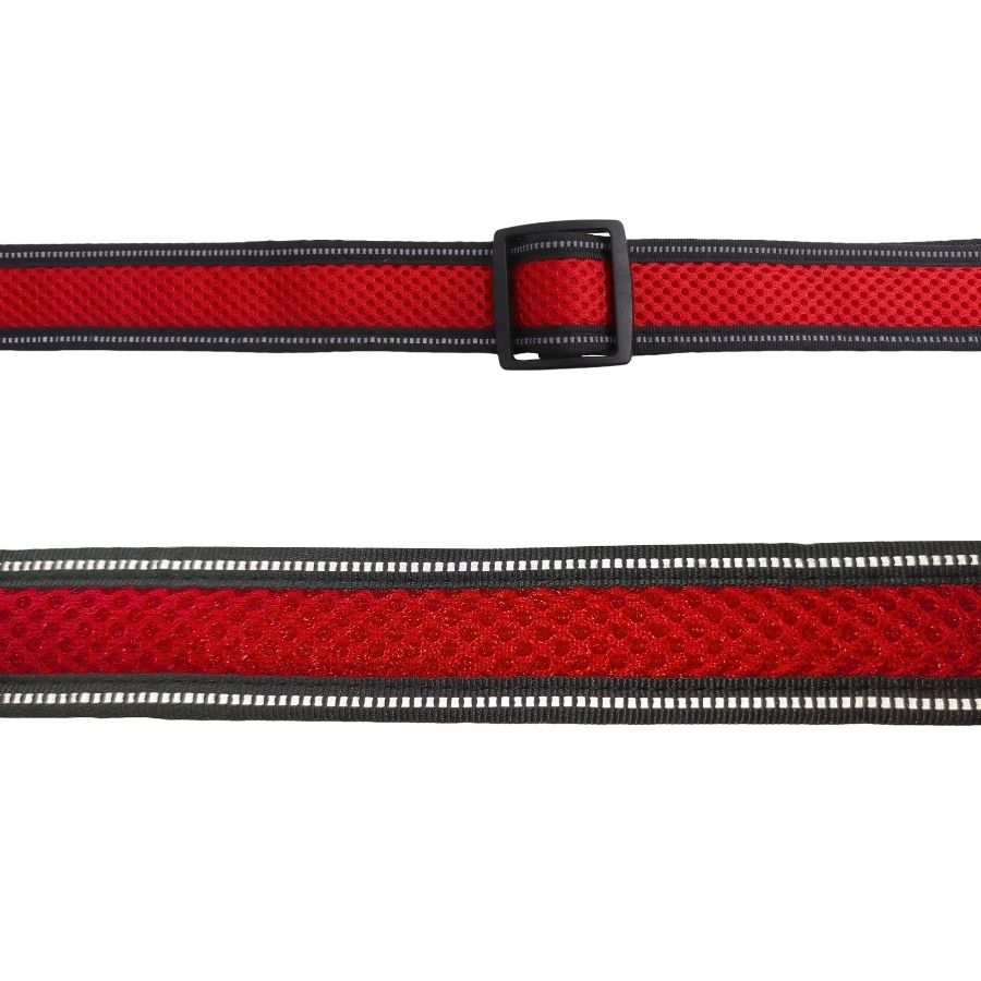 Collar rojo transpirable de malla para perros, , large image number null