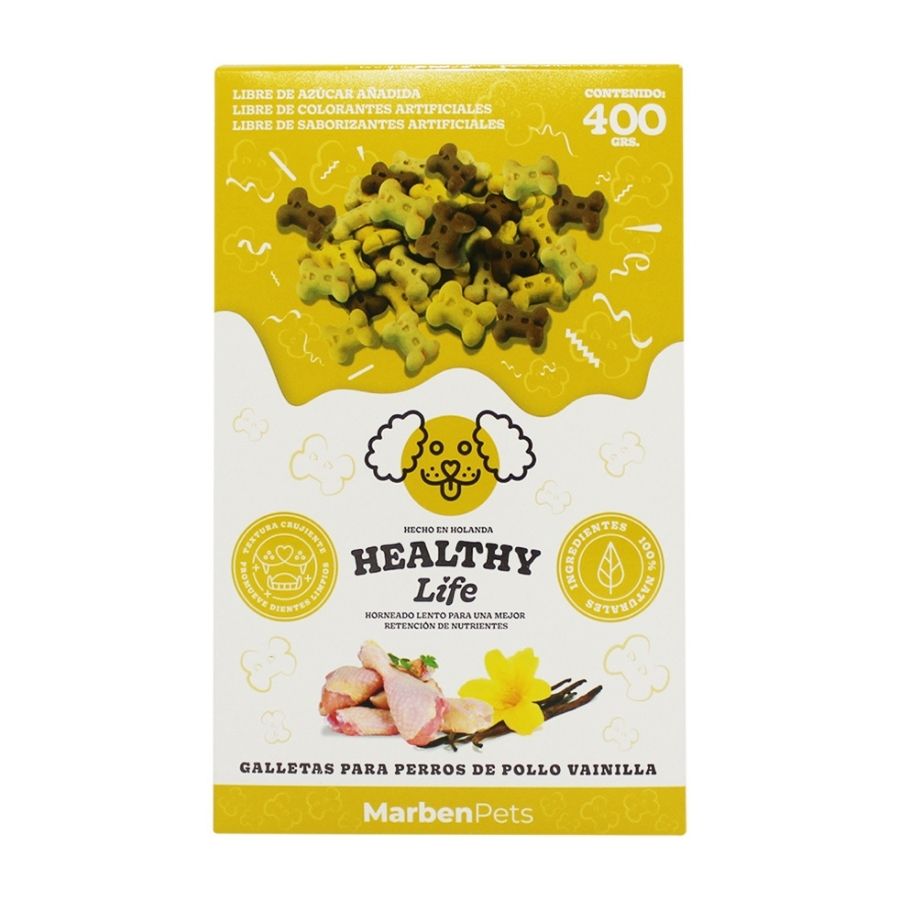 Healthy life galleta para perros pollo y vainilla, , large image number null