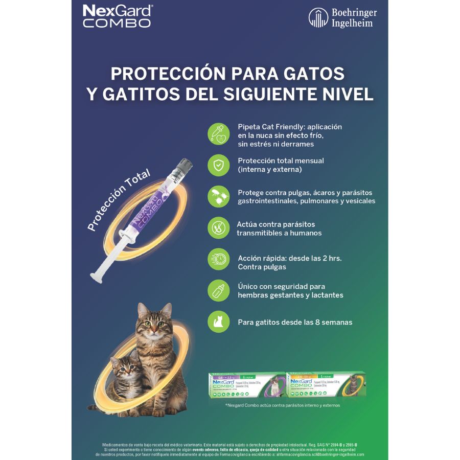 Nexgard combo l cat 2,5 - 7,5 kg 0.9 ml sol top, , large image number null