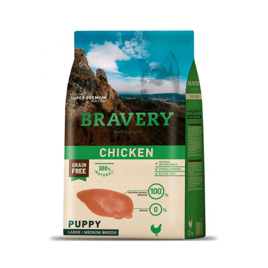 Bravery Chicken Puppy alimento para perro, , large image number null