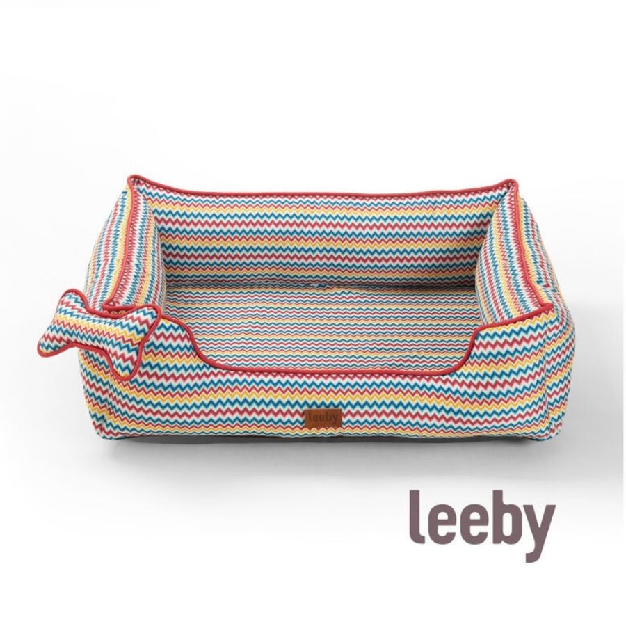 Leeby dog premium bed zigzag, , large image number null
