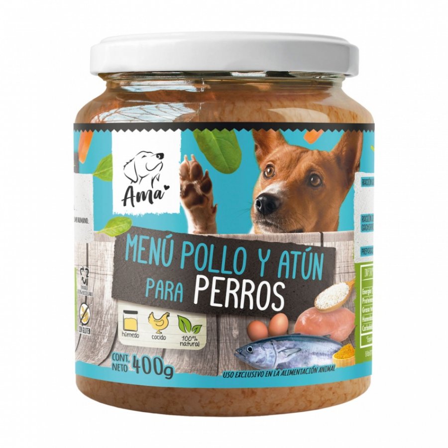 Ama alimento natural pollo y atún 400 GR