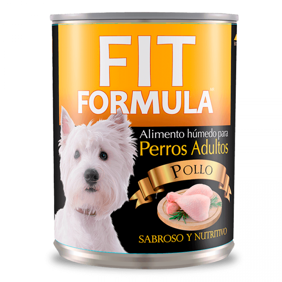 Fit formula lata pollo alimento húmedo para perros