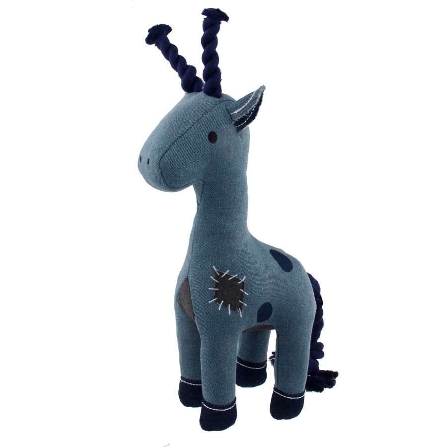 Peluche de jirafa denim para perros, , large image number null