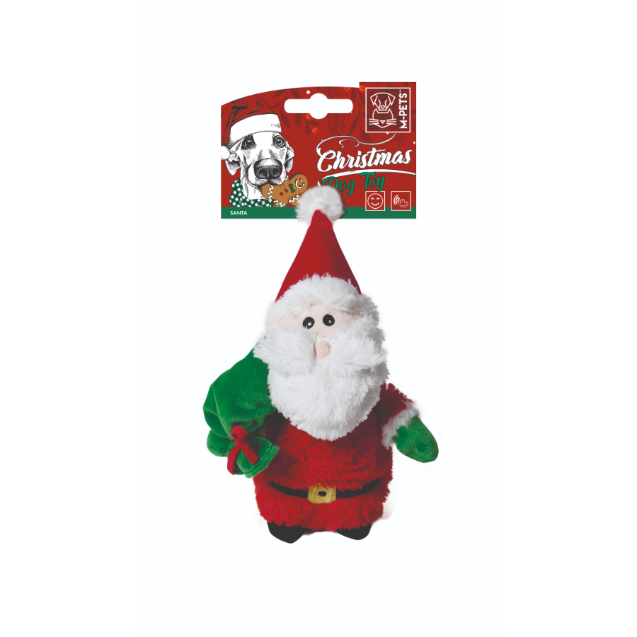 Christmas dog toy - santa, , large image number null