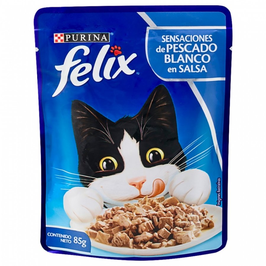 Felix Pouch Sensaciones De Pescado Blanco En Salsa alimento húmedo para gatos, , large image number null