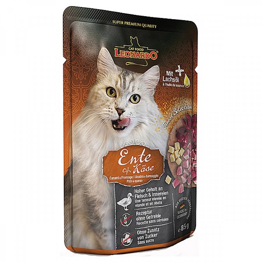 Leonardo pouch Pato Y Queso alimento húmedo para gatos 85Gr, , large image number null