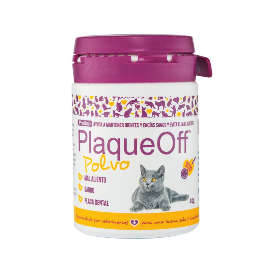 Plaqueoff Suplemento en polvo para el cuidado dental del gato 40 GR