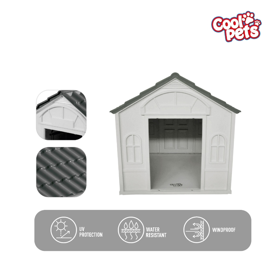Casa Coolpets Techo Gris Tama&ntilde;o L, , large image number null