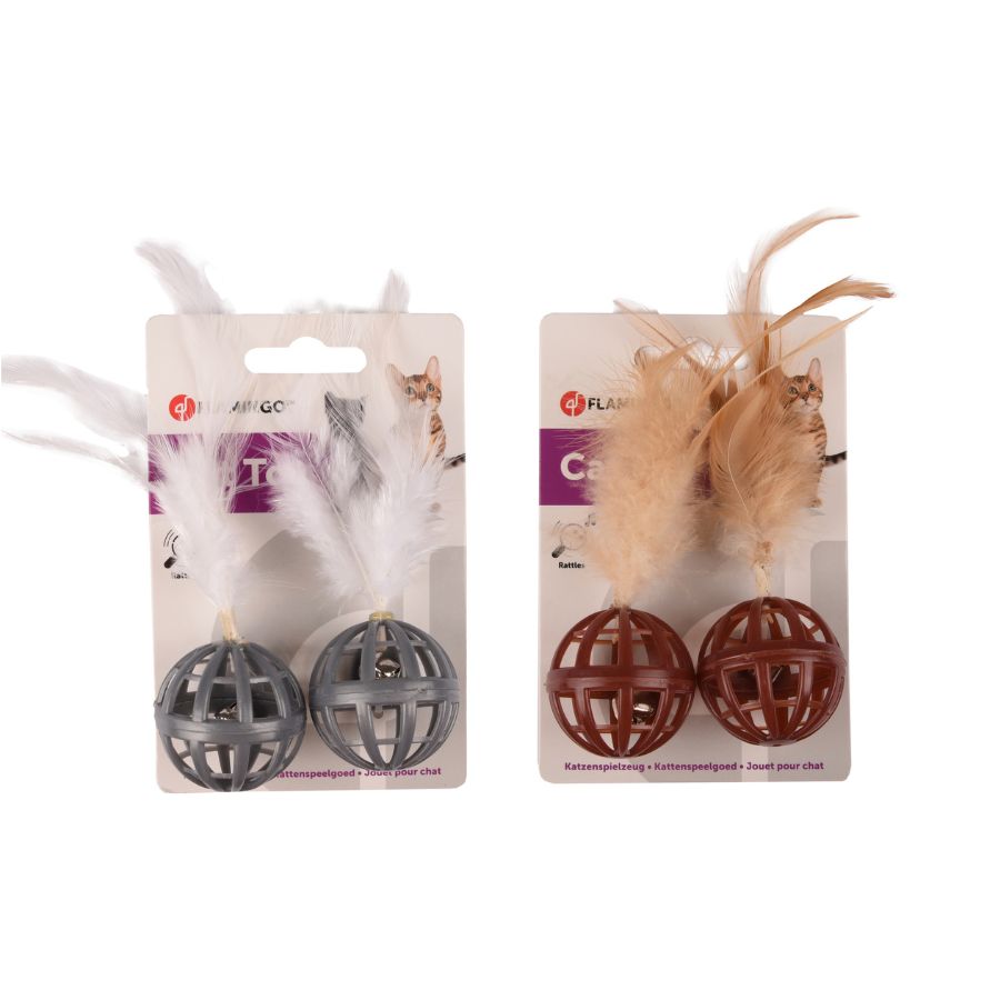 Ball + feather dian dia. 4cm surtido, , large image number null