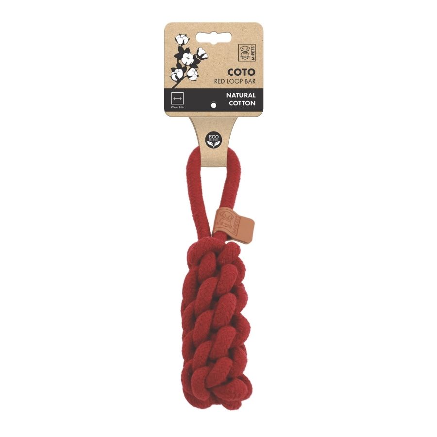 Juguete de barra lazo roja coto