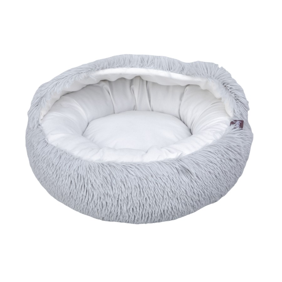 Leeby Cama Cueva Antiestrés Gris para gatos