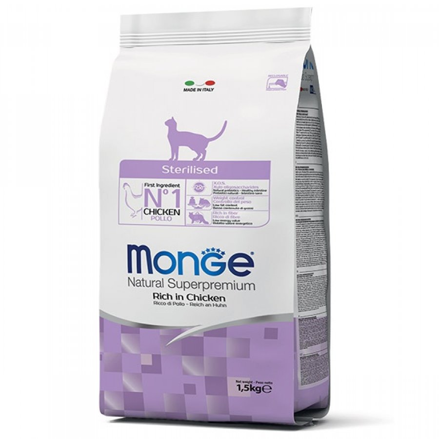 Monge sterilised chicken 1.5 KG 1.5 KG, , large image number null