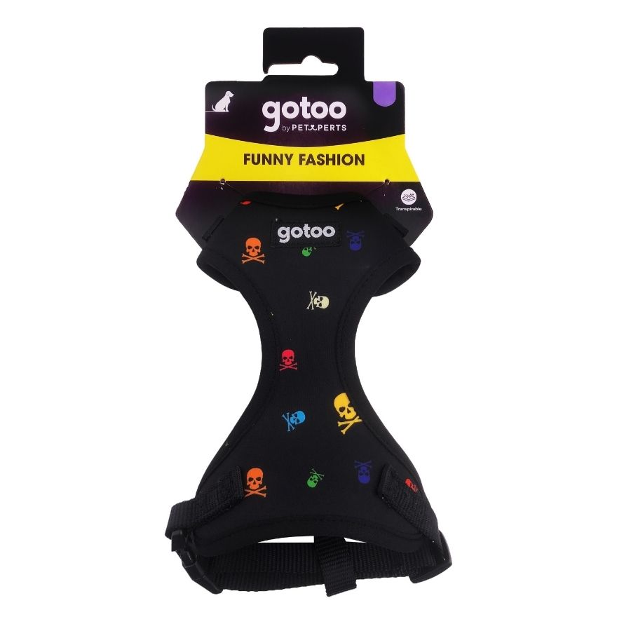 Arnés de pecho con diseño de calaveras para perros, , large image number null
