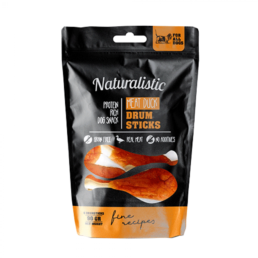 Naturalistic protein rich sabor carne de pato drumstick snack para perros, , large image number null