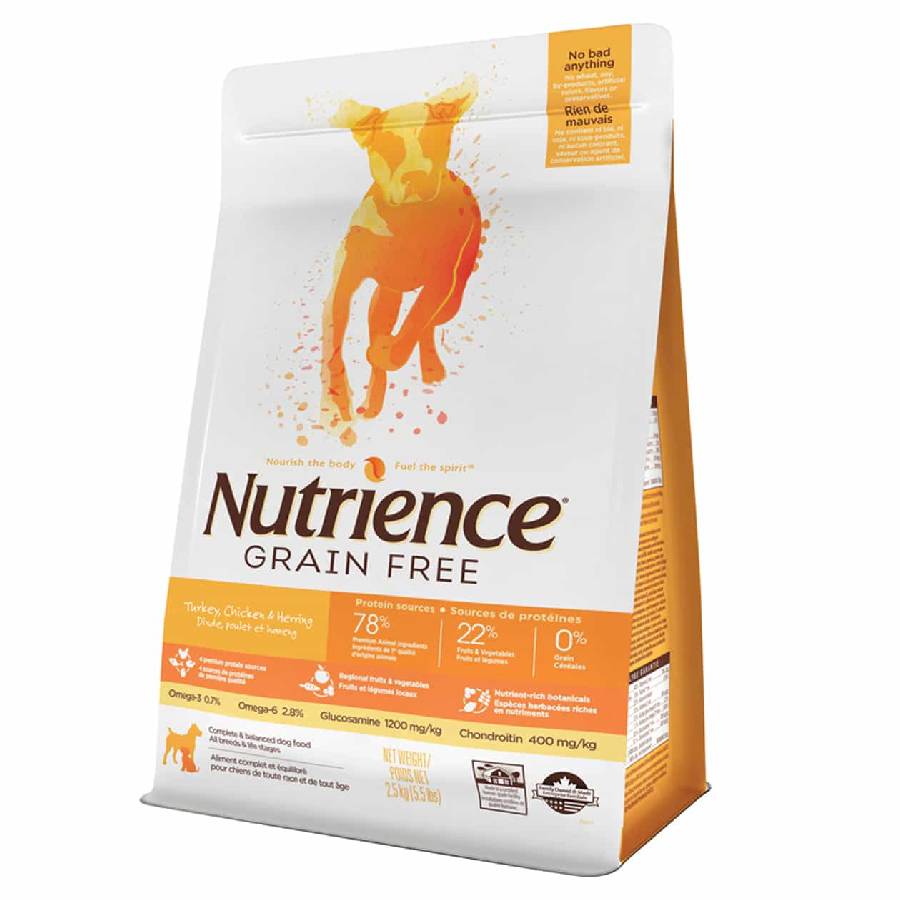 Nutrience libre de granos sabor Pavo con Pollo Y Arenque raza pequeña alimento para perros