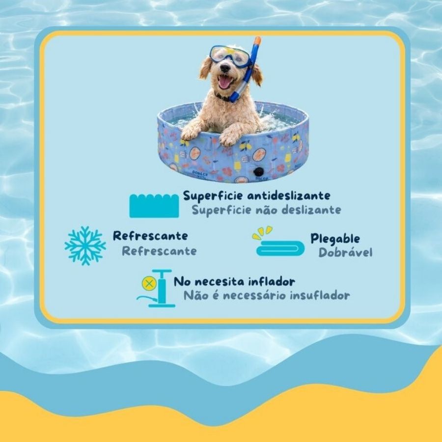 Summer vibes piscina dolce vita refrescante para perro, , large image number null