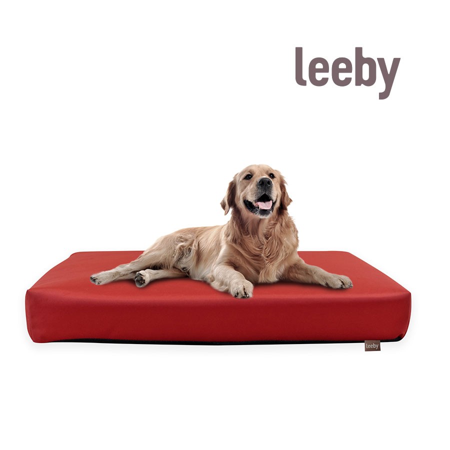 Leeby Cojín Impermeable Anti Pelos Rojo para perros