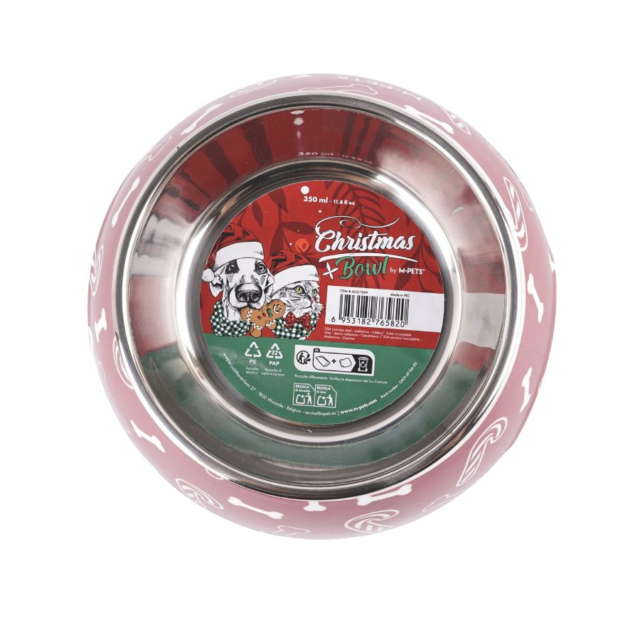 Plato navidad acero inox con dise&ntilde;o para perros, , large image number null