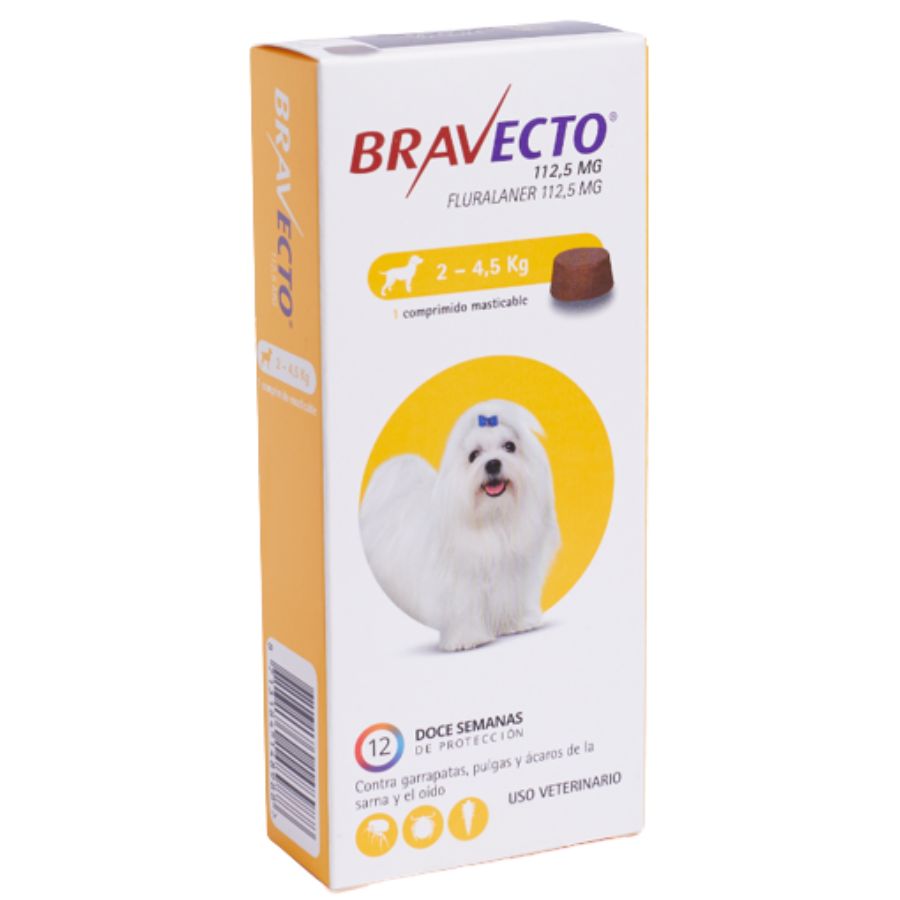 Desparasitante Bravecto para perros 2 KG a 4,5 KG