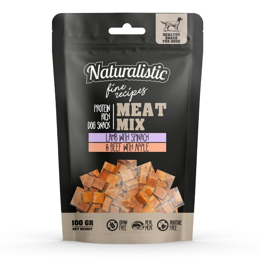 Naturalistic carnemix sabor cordero con espinaca y carne con manzana snack para perros 100 GR, , large image number null