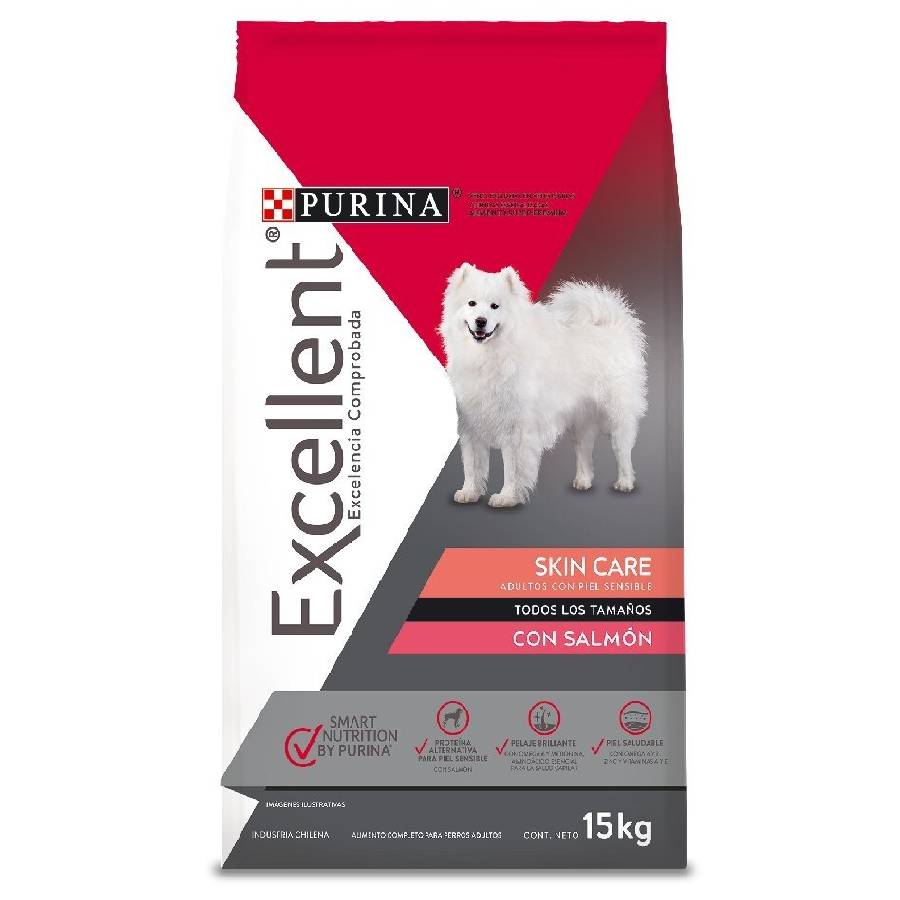 Excellent adulto salmón cuidado de la piel alimento para perros 15 KG, , large image number null
