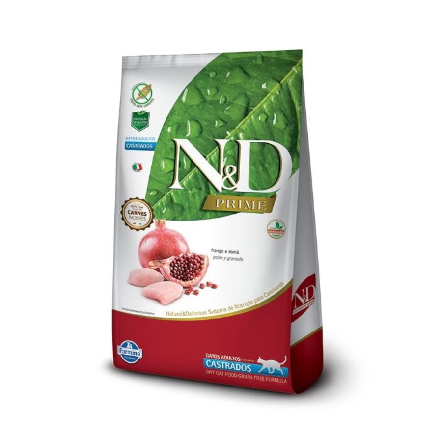 N&D alimento seco gf feline frango castrados 7.5 KG