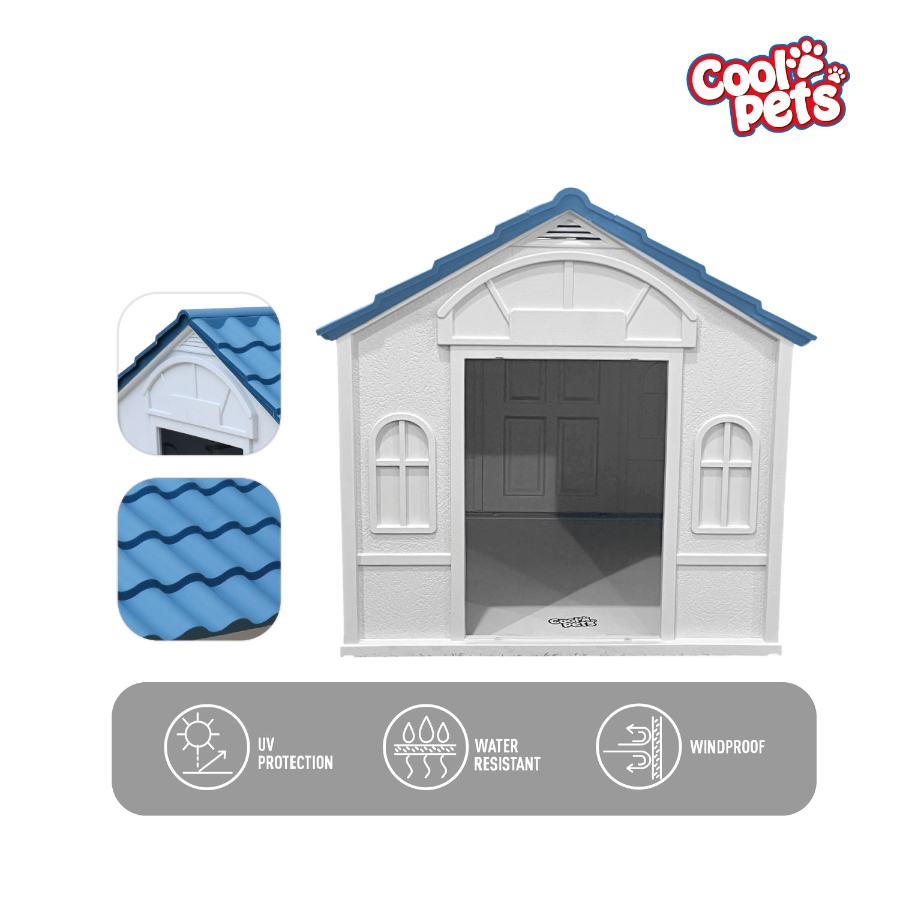 Casa Coolpets Techo Azul Tama&ntilde;o M, , large image number null