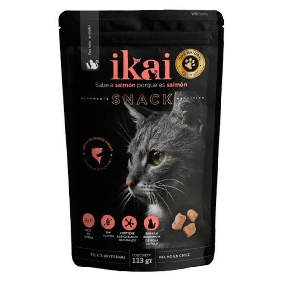 Ikai sabor salmón snack para gato 113 GR, , large image number null