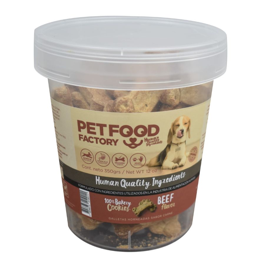 Pet Food Galletas hueso carne snack para perros 350 GR, , large image number null