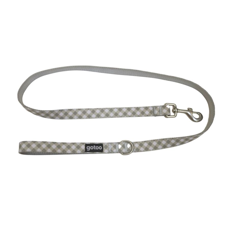 Correa Trendy Vichy con anilla portabolsas para perros, , large image number null