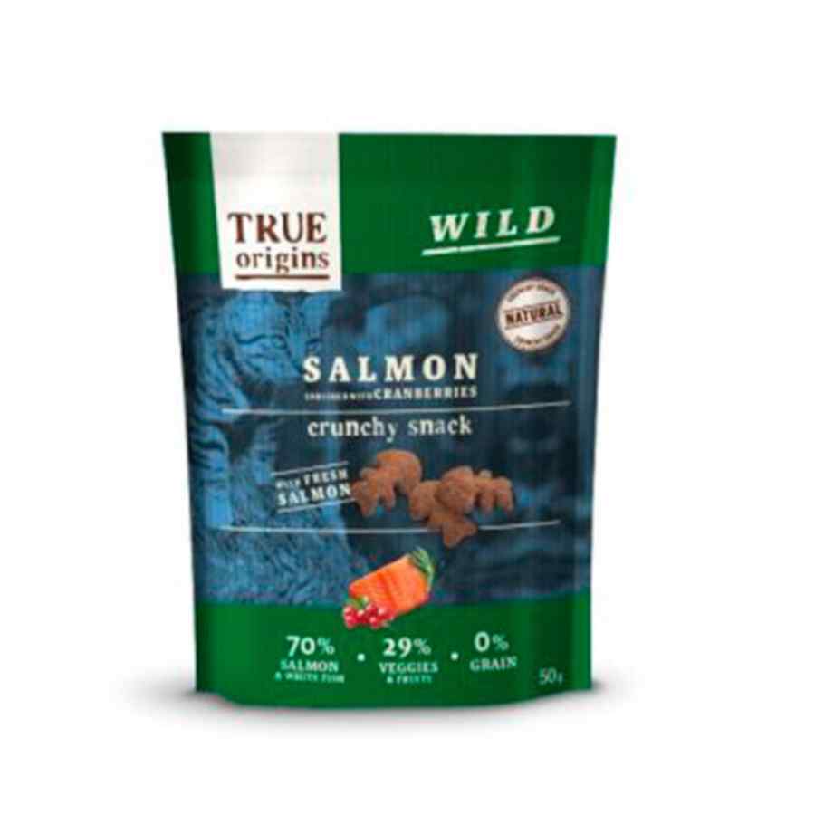 True Origins Wild Cat crunchy salmón y arándanos, , large image number null