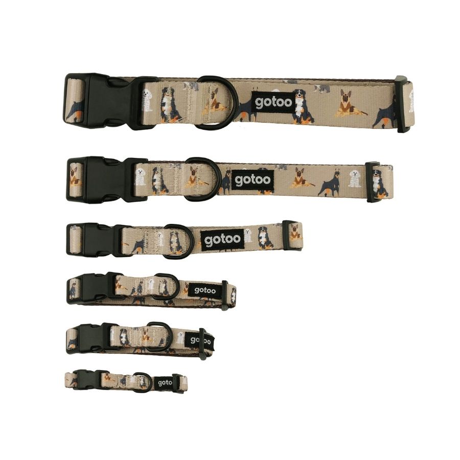 Collar con estampado de perritos ajustable para perros, , large image number null