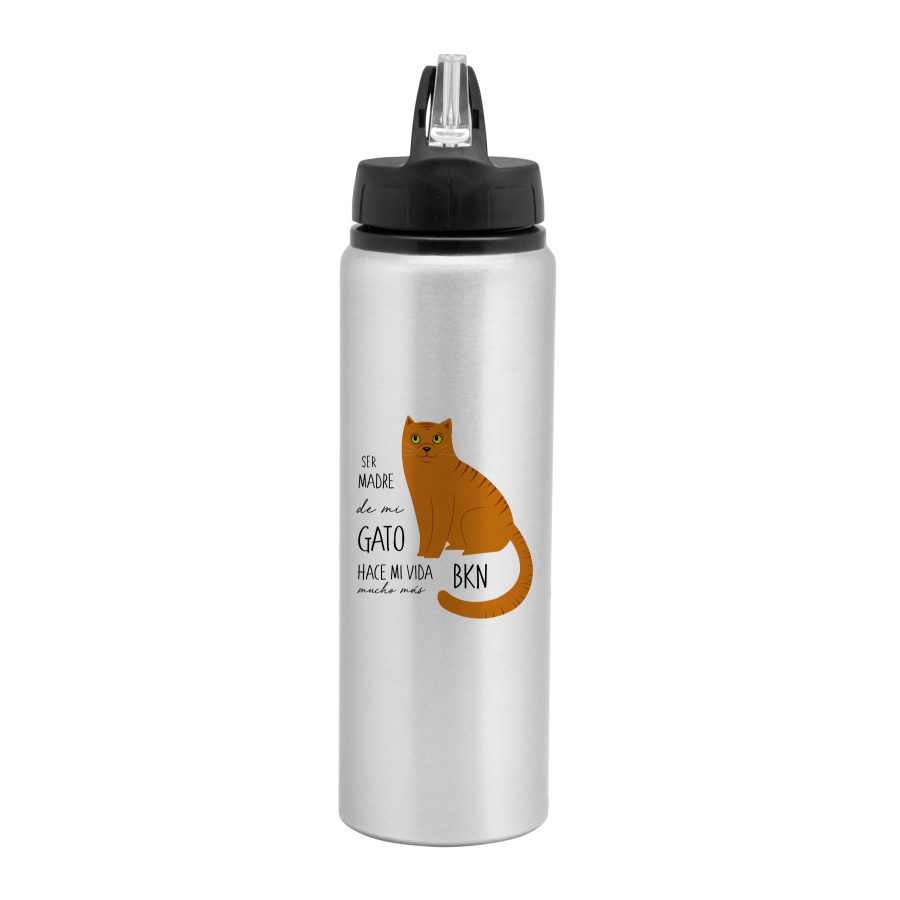 Botella drinker gato color naranjo 800 ml