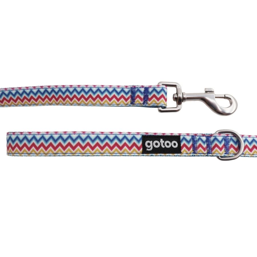 Correa con estampado zig-zag para perros talla M, , large image number null