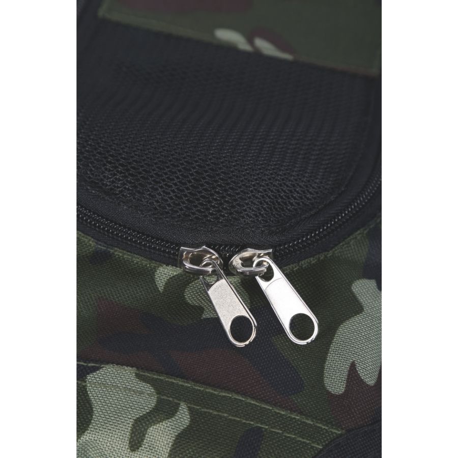 Mpets portamascotas de viaje 2 en 1 con correa y cintur&oacute;n camuflaje color naranjo, , large image number null