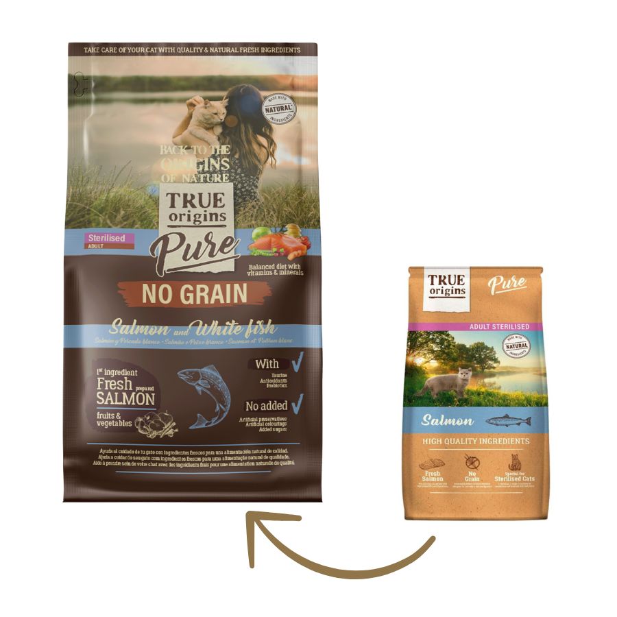True Origins Cat Adult Sterelised Salmon Grain Free alimento para gato, , large image number null