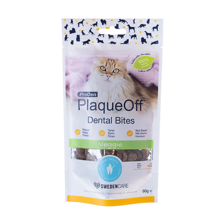 Plaqueoff Snack de cuidado dental para gatos 60 GR, , large image number null
