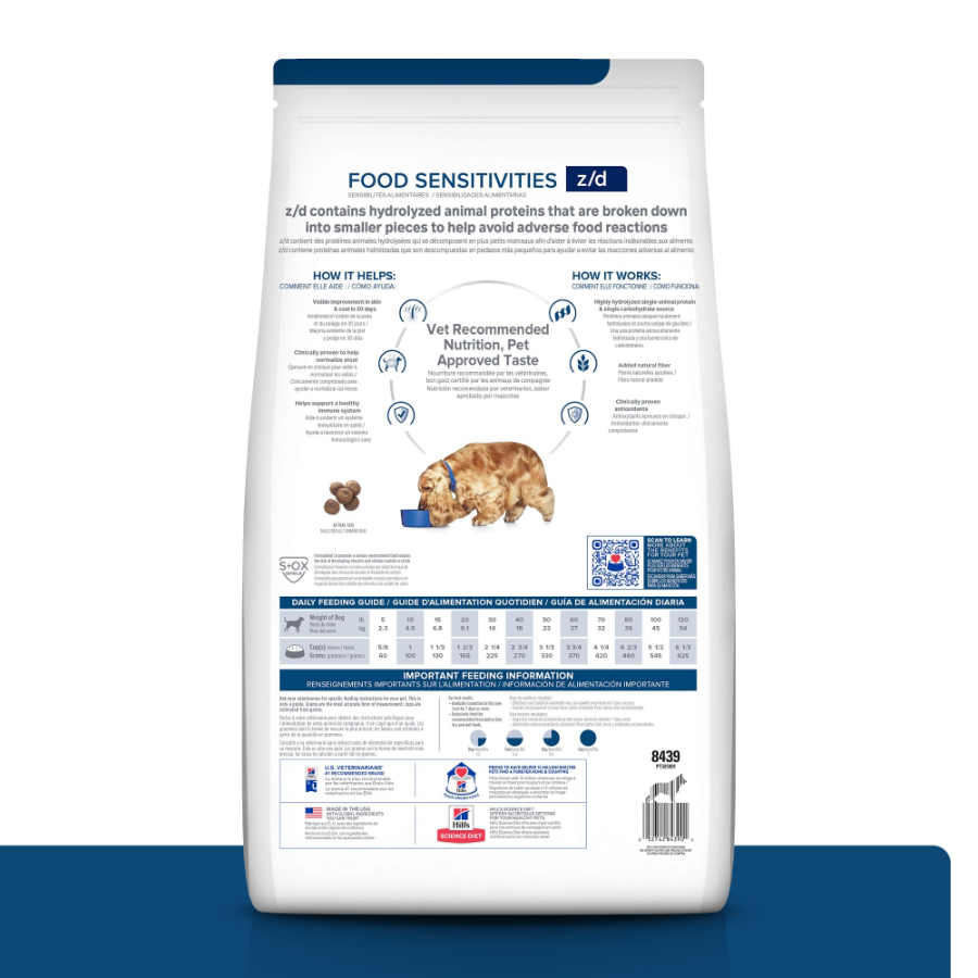 Hills canine z/d skin & food sensitivities 3.6 KG, , large image number null