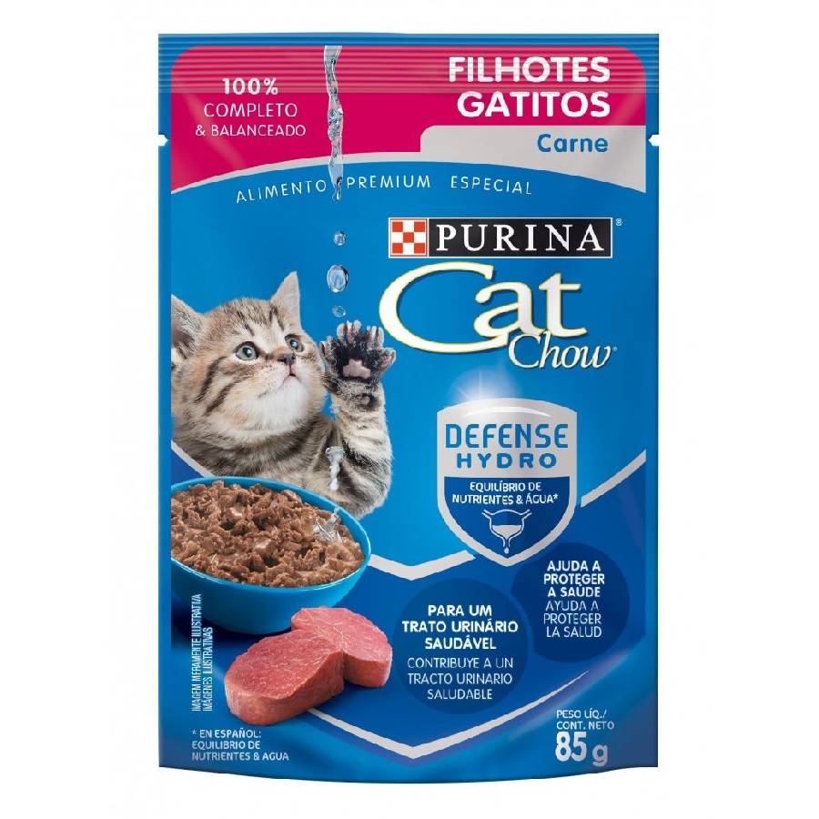 Cat Chow Gatitos Carne alimento húmedo para gatos, , large image number null