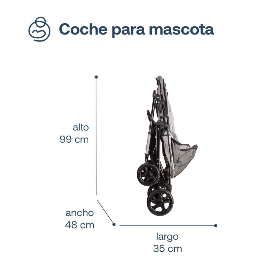 Bebesit coche para mascotas plegable pro negro, , large image number null