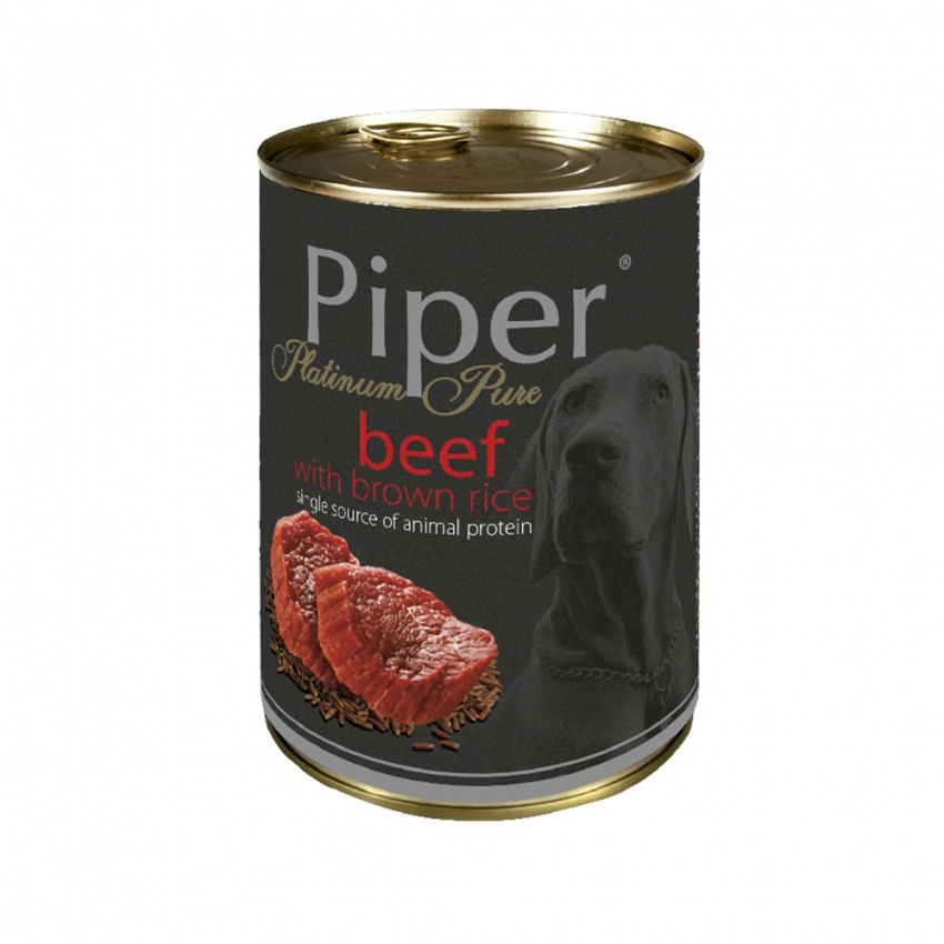 Piper dog lata de carne con arroz integral de 400GR, , large image number null