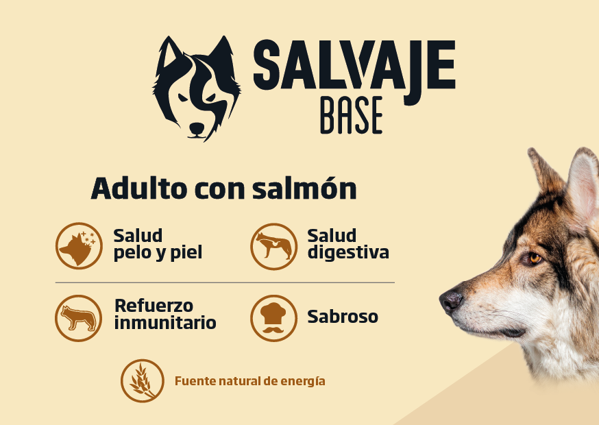 Salvaje adulto con salm&oacute;n alimento para perros 15KG, , large image number null