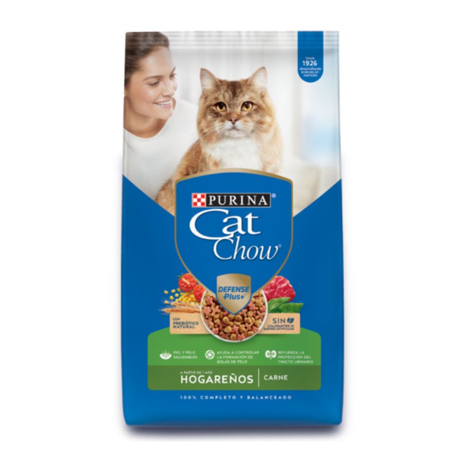 Cat Chow Hogareños sabor carne alimento para gatos 8 KG