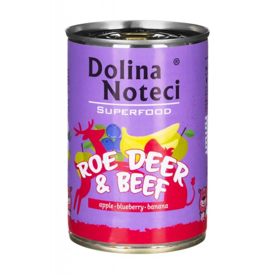 Dolina Superfood Lata De Corzo y Vacuno alimento húmedo para perros 400 GR, , large image number null