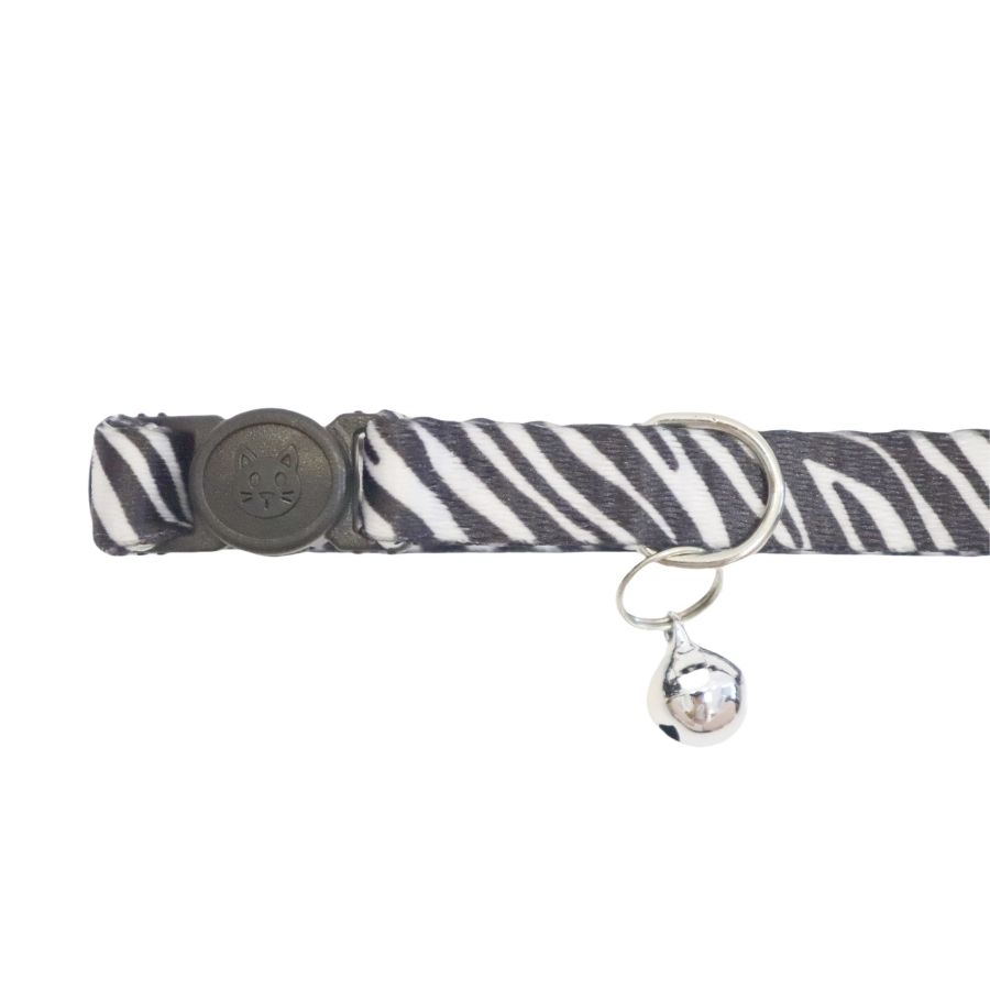 Collar con estampado de cebra para gatos, , large image number null