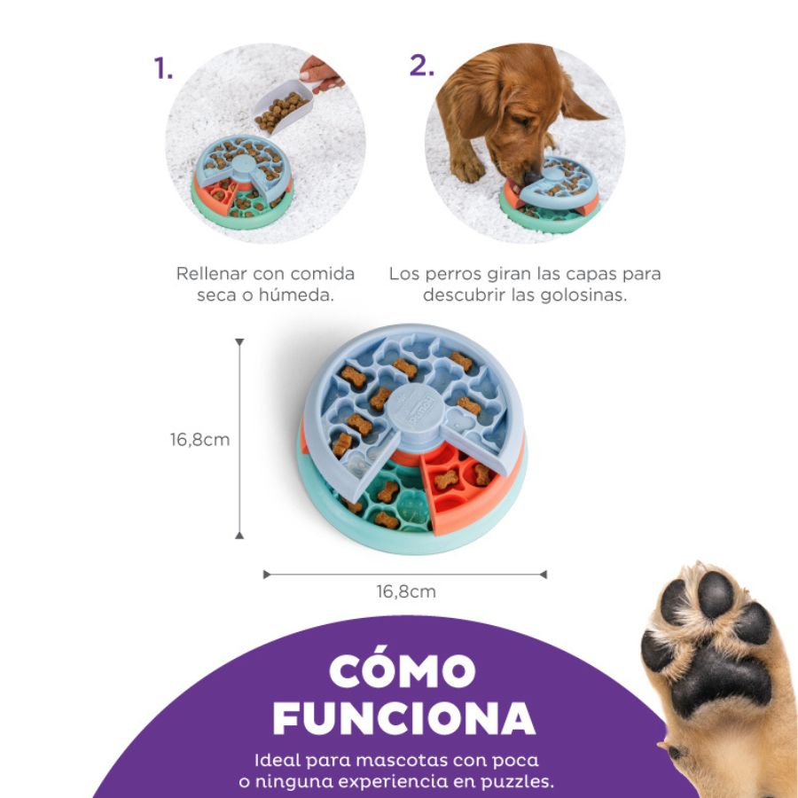Outward Hound Nina Ottosson Puppy Lickin' Layers Juguete Interactivo con snack para cachorros, , large image number null