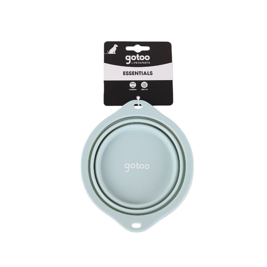 Gotoo plato plegable de silicona para perros 800ML color verde